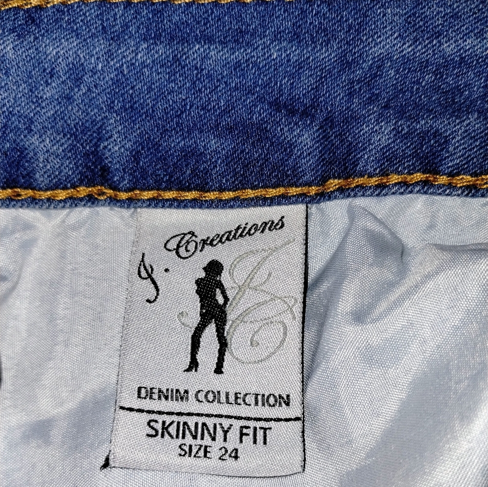 J Creations Demin Collection Plus Size Pants Size 24.  Skinny Fit - Picture 8 of 8
